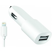 Авто З/У OLMIO (038636) USB 1.2 A + кабель Apple 8-pin белый