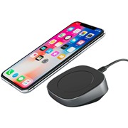 З/У Deppa (24002) Беспроводное Qi Fast Charger 15W, Apple  7.5 W, черный/графит