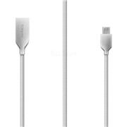 Кабель Rombica Digital Metal Silver A mini, USB - micro USB алюминий/алюминий, 0,3 м, серебристый