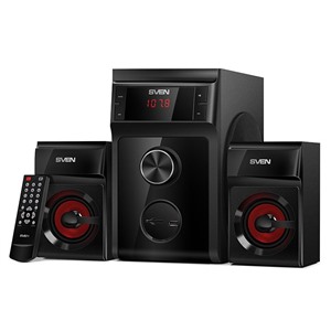 Акустическая система Sven MS-302 Черный, 20Вт+2х10Вт,FM-тюнер,USB,SD,дисплей,ПДУ
