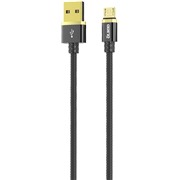 Кабель OLMIO (038853) Deluxe micro USB черный, 1 м, 2.1A