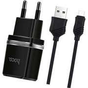 З/У Hoco (C11) USB + micro USB черный, 1A