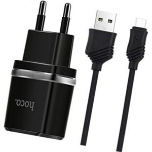 З/У Hoco (C11) USB + micro USB черный, 1A