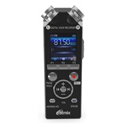 Диктофон Ritmix RR-989 (8Gb) Black Стерео, Li-Ion, MicroSDHC, MP3, FM, LCD - 1.4''
