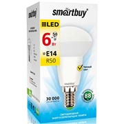 Светодиодная лампа Smartbuy E14 / R50 / 6Вт/теплый SBL-R50-06-30K-E14-A
