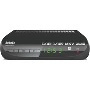 ТВ приставка DVB-T2 BBK SMP022HDT2 темно-серый USB, 3xRCA, Full HD, TimeShift, кнопки, дисплей