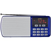 Радиоприемник Perfeo Егерь синий FM/MP питание USB или акб BL-5C