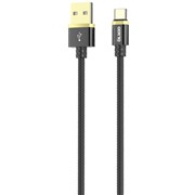 Кабель OLMIO (038855) Deluxe USB-C черный, 1 м, 2.1A,