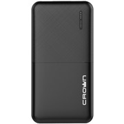 Аккумулятор внешний Crown - 604 черный 10000 mAh, Li-Pol, 2A, 2xUSB