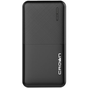 Аккумулятор внешний Crown - 604 черный 10000 mAh, Li-Pol, 2A, 2xUSB