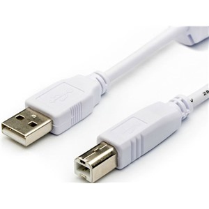 Кабель Lumax (DU4150R) Интерфейсный кабель USB 2.0 AM-BM 5 м белый (подключение принтера)