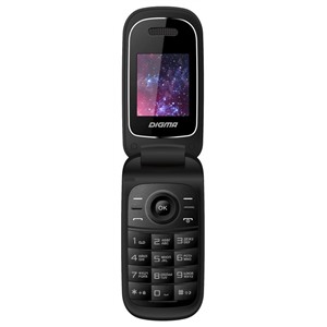Сотовый телефон DIGMA LINX A205 Black 2sim, 1,77'' TFT раскладушка