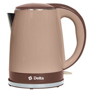 Чайник DELTA DL-1370 бежевый/коричневый 2200Вт,1,8 л, двойная стенка
