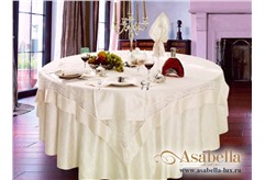 Скатерть круглая Asabella K4-10 (диаметр 180 см)+6 салфеток