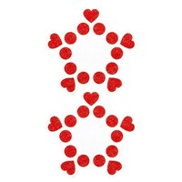 Shots Toys Nipple Sticker Open Circle and Hearts, красные
Пэстисы, сердечки и кружочки, не закрывают соски
