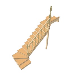 №3.1.3.1. Лестница с разворотом на 180 градусов, с забежными ступенями, интернет-магазин Sportcoast.ru