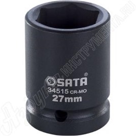 Головка торцевая ударная метрическая 3/4" шестигранная 27 мм SATA 34515