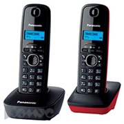 Телефон Panasonic KX-TG1612RU3 серый/красный,доп.трубка,АОН