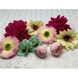 Цветы микс Сатин (5 видов)