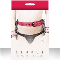NS Novelties Sinful Restraint Belt, розовый
Ремень малого размера для пристегивания манжетов