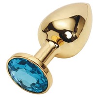 Luxurious Tail Анальная пробка, золотая
С голубым кристаллом