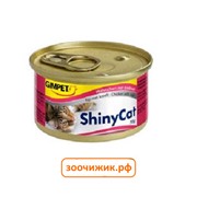 Влажный корм Gimpet ShinyCat для кошек тунец+краб (70гр)
