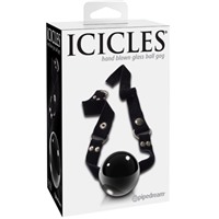 Pipedream Icicles № 65 Кляп с черным стеклянным шариком