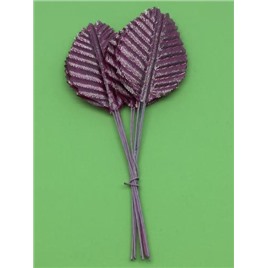Листочки декоративные 3,8см х 6см. Цвет: 138 corall (коралловый). Упак 12 листочков.