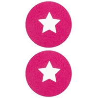 Shots Toys Nipple Sticker Round Open Stars, розовые
Пэстисы в форме кругов, с отверстиями в форме звездочек