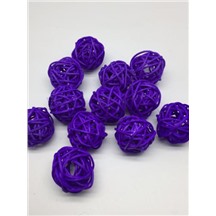 Ротанговые шары 3см В упак 12 шт. Цвет: лаванда (lavender)