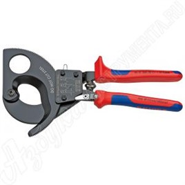 Кабелерез 250 мм, принцип трещотки, KNIPEX, KN-9531280