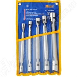 Ключ шарнирный набор 5 шт: 8х10, 10х11, 12х13, 14х15, 17х19 мм в сумке KRAFT KT 700810