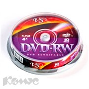 Носители информации VS DVD-RW 4,7GB 4x Cake/10