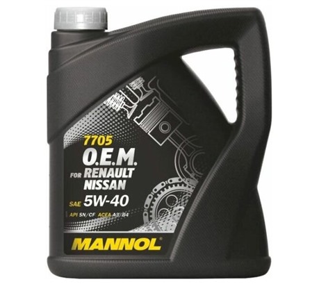 Моторное масло Mannol 7705 O.E.M. for Renault Nissan 5W-40 (4л.)