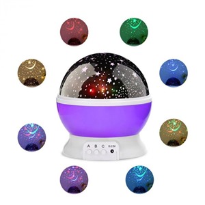 Вращающийся ночник-проектор Звездное небо STAR MASTER DREAM фиолетовый