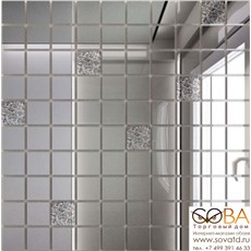 Мозаика  зеркальная Серебро + Хрусталь С90Х10 ДСТ 25 х 25/300 x 300 мм (10шт) - 0,9 купить по лучшей цене в интернет магазине стильных обоев Сова ТД. Доставка по Москве, МО и всей России