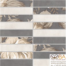 Мозаика Fiori Grigio  разноцветная 1932-0012 30х30 купить по лучшей цене в интернет магазине стильных обоев Сова ТД. Доставка по Москве, МО и всей России