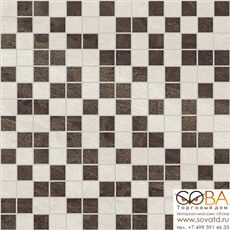 Мозаика Crystal  коричневый+бежевый 30х30 купить по лучшей цене в интернет магазине стильных обоев Сова ТД. Доставка по Москве, МО и всей России
