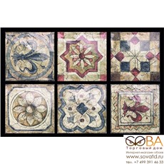 Керамическая плитка Mainzu Milano Decor Legend (Mix 6) (20x20)см PT02106 (Испания) купить по лучшей цене в интернет магазине стильных обоев Сова ТД. Доставка по Москве, МО и всей России