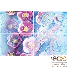 Панно Waterfall P4D244  из 4-х плиток 60х40 купить по лучшей цене в интернет магазине стильных обоев Сова ТД. Доставка по Москве, МО и всей России