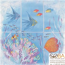 Панно Бриз  рыбки (P403AR8) 60х66 купить по лучшей цене в интернет магазине стильных обоев Сова ТД. Доставка по Москве, МО и всей России