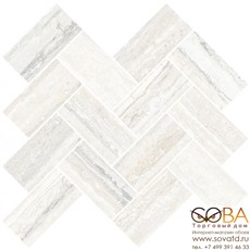 Мозаика Vitra  Travertini Шеврон Белый (5х10) 31,5х28 купить по лучшей цене в интернет магазине стильных обоев Сова ТД. Доставка по Москве, МО и всей России