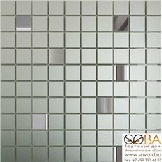 Мозаика  зеркальная Серебро матовое + Графит См90Г10 ДСТ 25 х 25/300 x 300 мм (10шт) - 0,9 купить по лучшей цене в интернет магазине стильных обоев Сова ТД. Доставка по Москве, МО и всей России