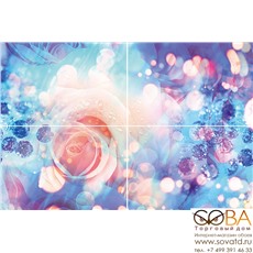 Панно Rose P4D267  из 4-х плиток 60х40 купить по лучшей цене в интернет магазине стильных обоев Сова ТД. Доставка по Москве, МО и всей России