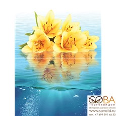 Панно P2-2 Ocean flowers P2-2D240  из 2-х плиток 30х40 купить по лучшей цене в интернет магазине стильных обоев Сова ТД. Доставка по Москве, МО и всей России