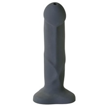 Серый фаллоимитатор с функцией семяизвержения Pop Dildo - 17,9 см.