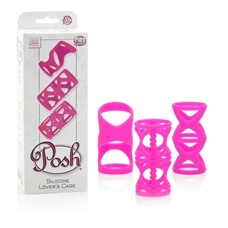 Набор насадок на пенис Posh Silicone Lover’s Cages розовый 1369-30BXSE