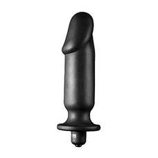 Анальный вибратор-фаллос Silicone Vibrating Anal Plug - 15,2 см.