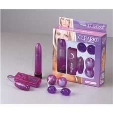 Набор из вибратора с шариками CLEAR VIBRATORKIT PURPLE 2K212CLV-BXSC