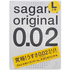 Полиуретановые презервативы размера L Sagami Original, 3 шт.